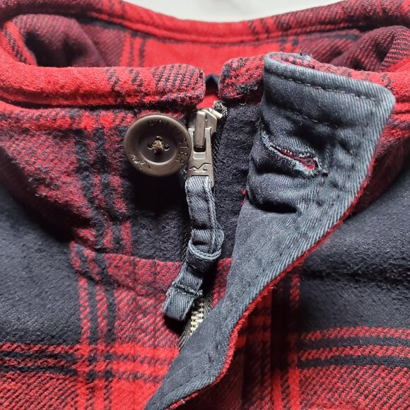 HOLLISTER black and red plaid coat Mens sz L - shipping incl - Picture 4 of 16